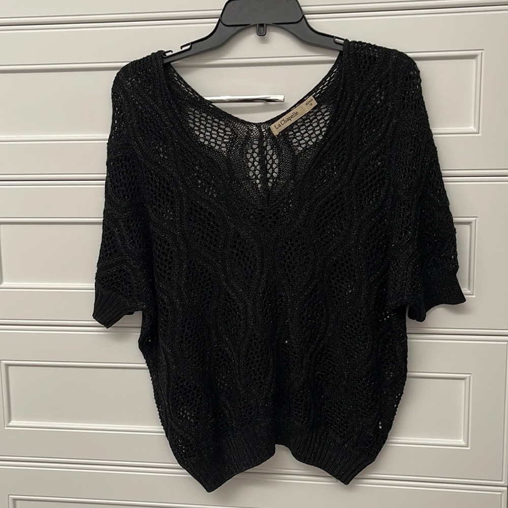 Black knit sweater top